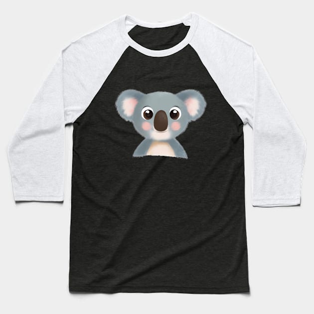 Cute Baby Koala Animal Baseball T-Shirt by Zenflow